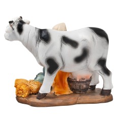 Woman milking cow series 10 cm for nativity scene Mondo Presepi 2