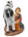 Donna che munge mucca serie 10 cm per presepe Mondo Presepi