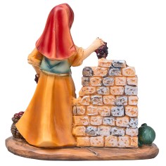 Fruit vendor in resin 10 cm for Mondo Presepi nativity scene 2