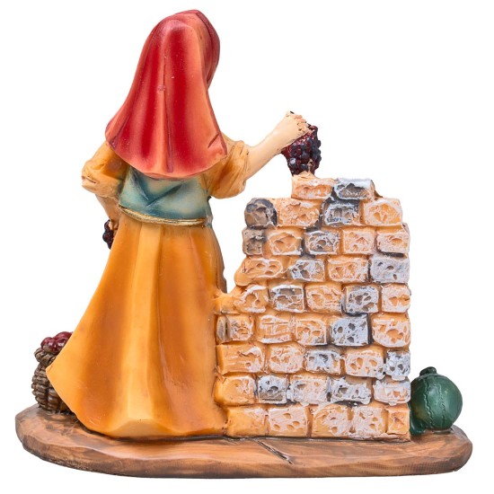 Fruit vendor in resin 10 cm for Mondo Presepi nativity scene