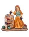 Fruit vendor in resin 10 cm for Mondo Presepi nativity scene