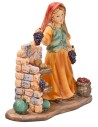 Fruit vendor in resin 10 cm for Mondo Presepi nativity scene