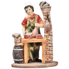 Salumiere con banchetto in resina 14 cm