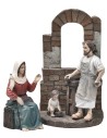 Holy Family carpenter's workshop 10 cm in resin for nativity scene
