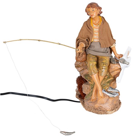 Fisherman in motion 30 cm Fontanini for nativity scene World Nativity Scenes