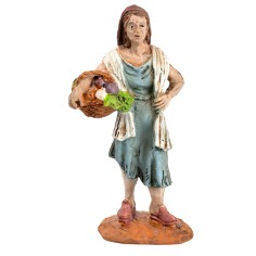 Arab woman with fruit basket Oliver series 9 cm for nativity scene