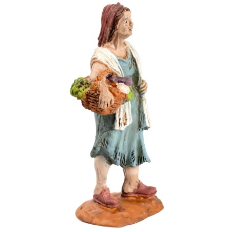 Mujer árabe con cesta de frutas serie Oliver 9 cm para belén