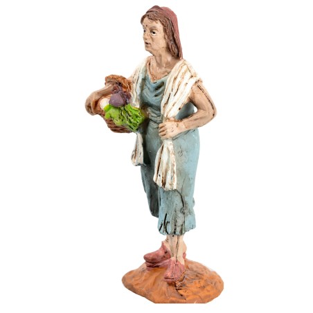 Arab woman with fruit basket Oliver series 9 cm for nativity scene