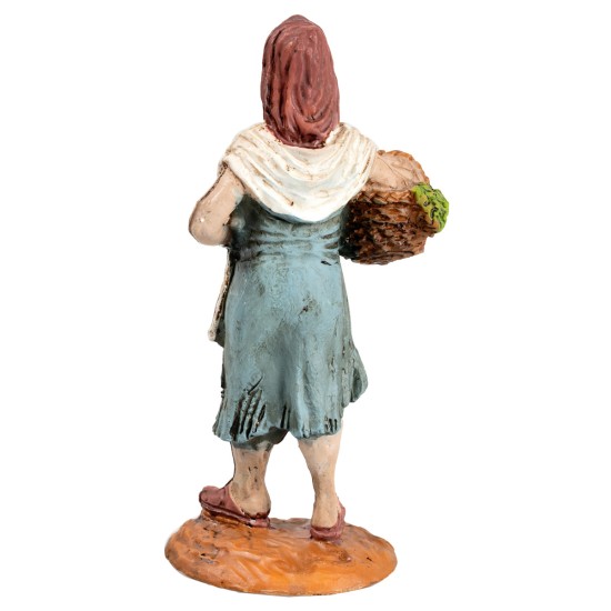 Arab woman with fruit basket Oliver series 9 cm for nativity scene