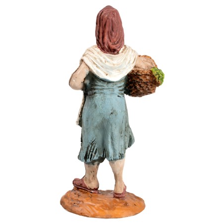Arab woman with fruit basket Oliver series 9 cm for nativity scene
