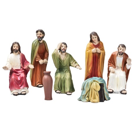 Last Supper 10 cm in resin Easter statues for Mondo nativity scene