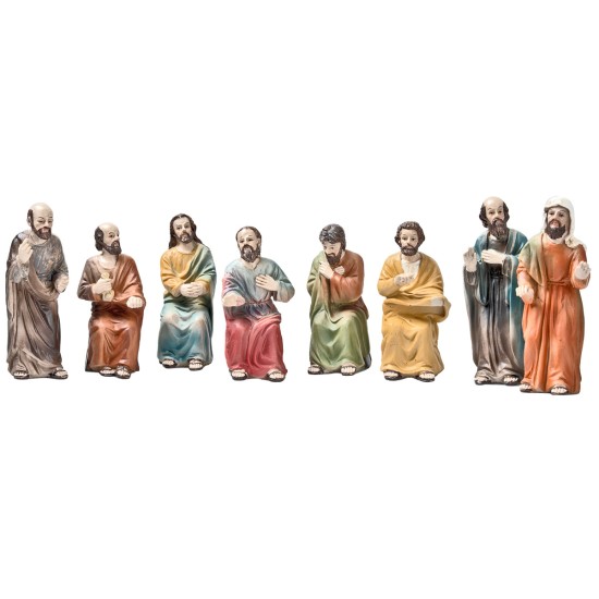 Ultima cena 10 cm in resina statue pasquali per presepe Mondo