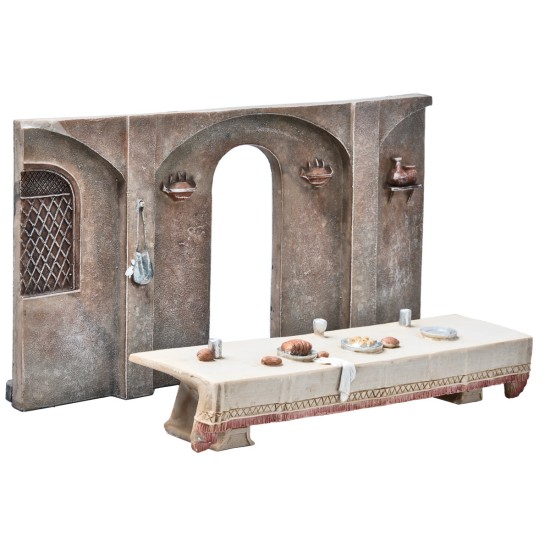 Last Supper 10 cm in resin Easter statues for Mondo nativity scene