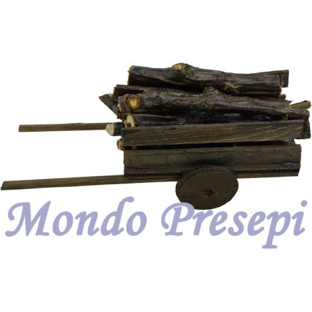 Carro de 13,5 cm con leña Mondo Presepi