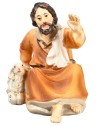 Lying shepherd with sheep series 9 cm in resin