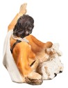 Lying shepherd with sheep series 9 cm in resin