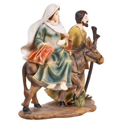 Giuseppe che conduce asino con Maria incinta sopra serie 18 cm 2