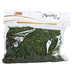 Muschio sempreverde in busta da 100 gr per presepe Mondo Presepi