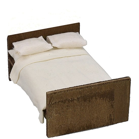 Wooden double bed cm 10,8x7x7 h