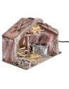 Capanna in polistirene con fontana funzionante cm 29x15x20 h