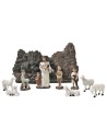 Jesus with shepherds 10 cm in resin Easter figurines