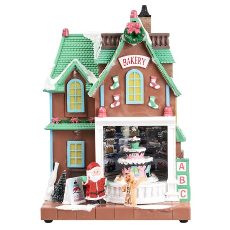 Christmas pastry shop with lights and sounds cm 18x15x26 h for
