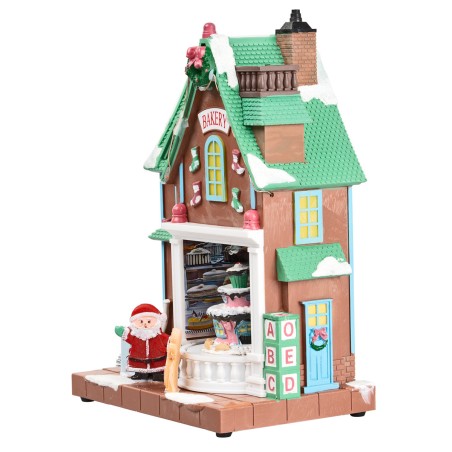Christmas pastry shop with lights and sounds cm 18x15x26 h for