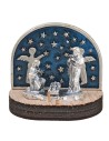 Natividad con cielo estrellado en metal cm 3,7x2,6x3,7 h por