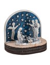 Natividad con cielo estrellado en metal cm 3,7x2,6x3,7 h por