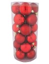 Set of 24 red balls ø 6 cm for Christmas tree