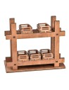 Puesto de madera con cajas cm 14x6.5x11.5 h para belén