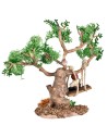 Bambino su altalena appesa a un albero h 16,5 cm