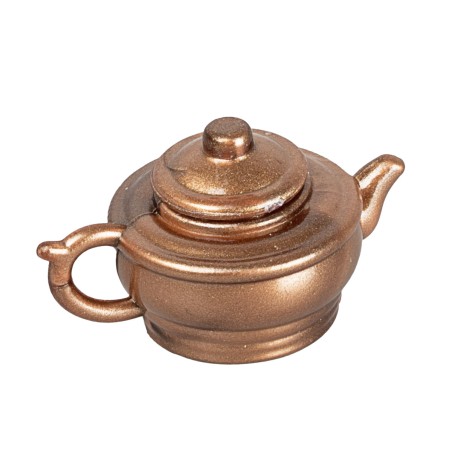 Tetera en miniatura de PVC color cobre Ø 2 cm para belén Mundo