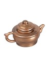 Miniature copper-colored PVC teapot Ø 2 cm for Nativity Scene World