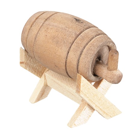 Botte in legno su supporto cm 4x2x3.5 h