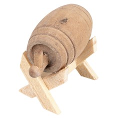 Botte in legno su supporto cm 4x2x3.5 h 2
