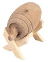 Botte in legno su supporto cm 4x2x3.5 h