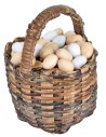Woven wicker basket with miniature eggs Ø 5.5 for