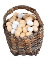 Cesta tejida de mimbre con huevos en miniatura Ø 5,5 por