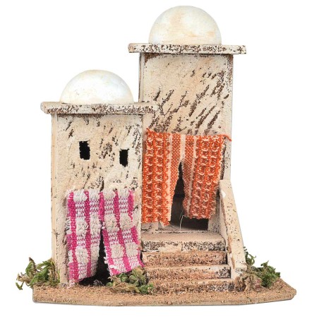 Group of Arab houses cm 16x13.5x18 h for nativity scene Mondo Presepi