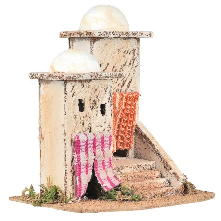 Group of Arab houses cm 16x13.5x18 h for nativity scene Mondo Presepi