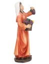 Donna con cesto di frutta in mano 15 cm in resina per presepe