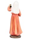 Woman with fruit basket in hand 15 cm in resin for nativity scene