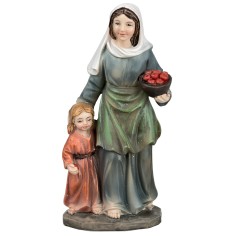 Mother with daughter series 11 cm in resin for nativity scene Mondo Presepi