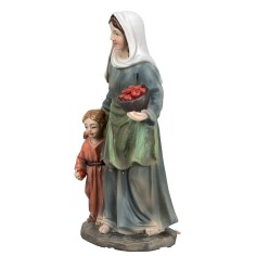 Mamma con figlia serie 11 cm in resina per presepe Mondo Presepi 2