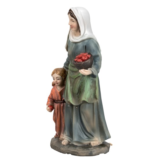 Mother with daughter series 11 cm in resin for nativity scene Mondo Presepi