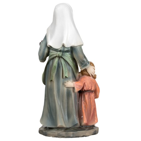 Mamma con figlia serie 11 cm in resina per presepe Mondo Presepi