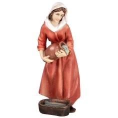 Woman with jug pouring water series 11 cm in resin for