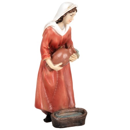 Woman with jug pouring water series 11 cm in resin for