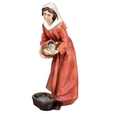 Woman with jug pouring water series 11 cm in resin for